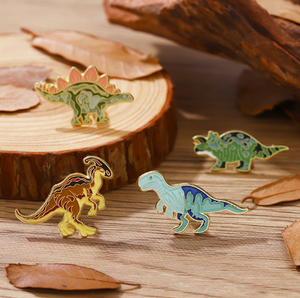 Nuevo Producto: Broches de Esmalte de Dinosaurios, Lindos Broches de Animales (Pterodáctilo, Triceratops, Estegosaurio, Tiranosaurio <span class=keywords><strong>Rex</strong></span>) para Solapa - Product Image 3