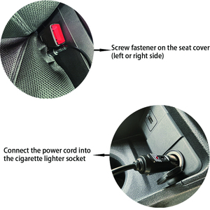 Housse de siège de voiture 12V, chauffage rapide en 30 secondes, tissu en maille polyester, housse de siège chauffante, protection de siège de voiture - Product Image 3