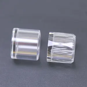ישנג תכשיטים מפעל אבני חן בעבודת אבן חן בהתאמה אישית מיני צילינדר זכוכית סינתטית לבנה