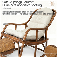 Fauteuil inclinable à bascule en rotin Meiqi, moderne et écologique, portable, pour la détente en extérieur, dans les parcs, les hôtels, les cours et les balcons