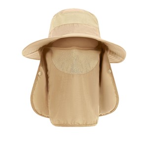 Chapeau de soleil d'été, chapeau bob avec protection du cou, respirant, protection UV, chapeau de pêche en plein air, vert militaire pour adulte - Product Image 3