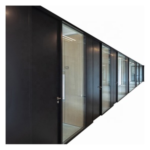 Nội Thất Cháy Xếp Hạng Demountable Modular <span class=keywords><strong>Glass</strong></span> Phân Vùng Tường Văn Phòng Phân Vùng - Product Image 1