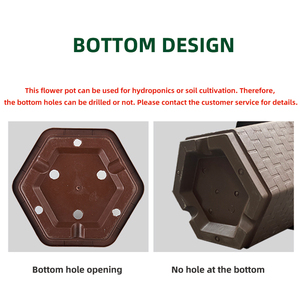 Hot bán giá rẻ chậu nâu chất lượng hàng đầu vườn cảnh quan sản xuất tại Trung Quốc nhựa hoa lớn nồi - Product Image 2