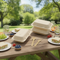 Boîte plate auto-élevante personnalisable en papier kraft biodégradable écologique, débloquée, jetable et alimentaire, pour sushis et sucre