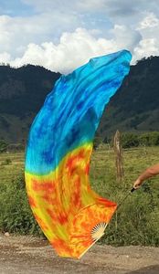 Spinning culte louange ventilateur Pois réglable coloré danse du ventre soie ventilateur Poi voile - Product Image 6