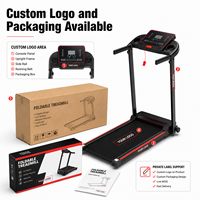 Tapis roulant électrique pliable portable avec emballage compact et 366 unités par 40HQ, tapis roulants de fitness à domicile pour la distribution