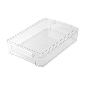 Perler Bean Storage Box Transparent Rectangle Large Capacity Flip Top Dustproof Organizer For Living Room - Product Image 5
