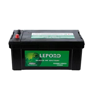 High Quality N200/190H52 MF Car Battery 12V200AH For Heavy Duty Commercial Vehicles Starting