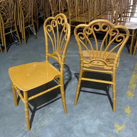 Chaise en plastique de luxe de fabrication professionnelle, chaise en rotin plastique, chaises en plastique en gros pour événements