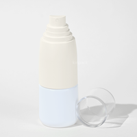 Bouteille en PET recyclable brillante personnalisée de luxe 60ml 80ml 100ml 120ml en forme de capsule pour cosmétiques