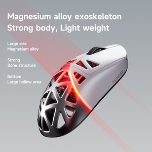 เมาส์ไร้สาย MCHOSE A7X Ultra Magnesium สำหรับเล่นเกมส์ น้ำหนักเบา 2.4G เชื่อมต่อแบบมีสายและบลูทูธ ใช้เซ็นเซอร์ Triple PAW3950 รุ่น 3950 Gpw Gami - Product Image 5