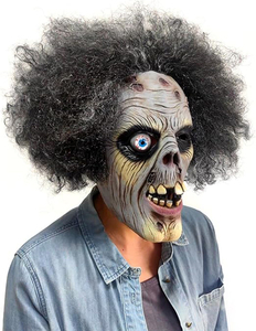 Nouveau Masque de Zombie Terrifiant avec <span class=keywords><strong>Perruque</strong></span>, Accessoires de Costume de Cosplay Mort Vif, Masque d'Horreur, <span class=keywords><strong>Déguisement</strong></span> Effrayant, Masques d'Halloween - Product Image 2