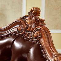 Chaise de salle à manger de style américain Ruifuxiang, en bois massif sculpté double face, avec rembourrage doux et mousse éponge haute élasticité