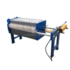 Manufacturer Supply Manual Plate and Frame Filter Press with Manual Hydraulic Operation System