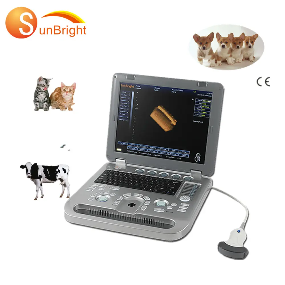 Equipo de ultrasonido veterinario portátil, imágenes a color, digital, para hospital de mascotas