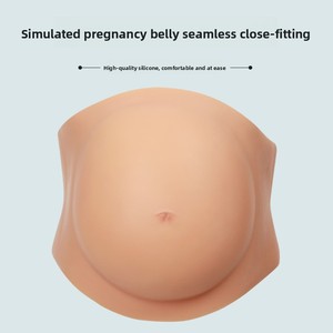 Disfraz de vientre de embarazada de silicona de simulación Hange, invisible, transpirable, con velcro, para mujeres embarazadas, accesorios para sesiones de fotos - Product Image 2