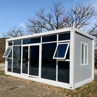 Conteneur de Stockage et Habitation Préfabriqué Moderne en Panneaux Sandwich d'Acier Respirants de 20 et 40 pieds, Villa de Luxe, Hôtel, Kit de Construction Rapide, Garantie 1 An