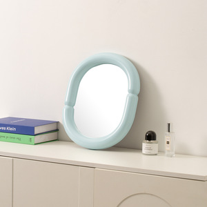 <span class=keywords><strong>Espejo</strong></span> de Maquillaje Ovalado de Alta Calidad Estilo Nórdico, <span class=keywords><strong>Espejo</strong></span> de Sobremesa para Dormitorio, <span class=keywords><strong>Espejo</strong></span> de Vanidad para el Hogar, Decoración Suave para el Hogar - Product Image 4