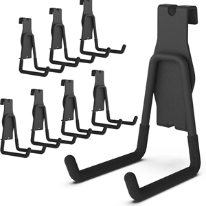 ตะขอแขวนผนังแบบตะแกรง 8 ชิ้น รับน้ำหนักได้มาก ผลิตจากเหล็กเคลือบผง ทนทาน รับน้ำหนักได้ 30 ปอนด์ สีดำ ตะขอแขวนเก็บของแบบตะแกรง ผลิตตามแบบ OEM - Product Image 1