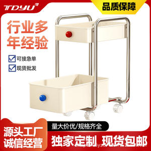 Chariot de rangement portable pour livres, organisateur de sac à dos, 2 niveaux, rectangulaire, facile à nettoyer, pour bureau, chambre, salon - Product Image 5