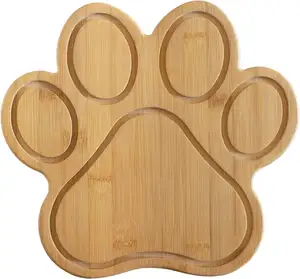 Bamboo Paw Shaped e Charcuterie Board, grande presente para os amantes do cão e do gato