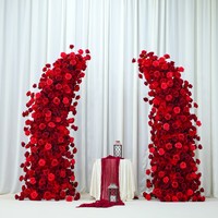 Arche de fleurs vertes en promotion, fleurs artificielles pour la décoration de mariage