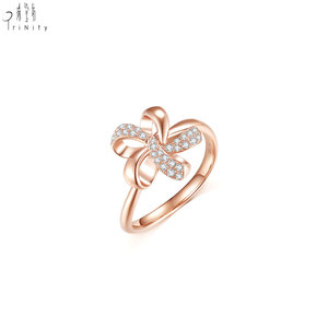Últimos Productos al por Mayor, Fabricante, Exportador, Anillo de Joyería, Colección de Flores, Anillo de Oro Rosa Sólido de 18K con Diamantes Naturales Reales - Product Image 1