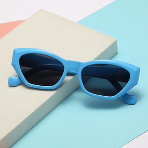 Gafas de Sol con Marco Pequeño Estilo Europeo Americano, Lentes de PC con Protección UV400, Diseño Ojo de Gato, Unisex, Ligeras, YC8802 - Product Image 1