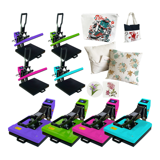 USA Warehouse Heat Press Machines 110V Heat Press Machine T-Shirt Bags Hat Plate Cap Mouse Pad Digital Sublimation