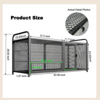 Cage à poulets robuste en fer avec finition thermolaquée, design pliable, enclos durable et sécurisé pour utilisation en extérieur, capacité de 25 lb