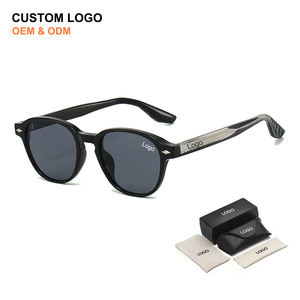 Kacamata Hitam Unisex Bahan CP Tren Retro <span class=keywords><strong>2026</strong></span>, Logo Kustom, Vintage Klasik Persegi, Kacamata Pria Berkualitas Tinggi - Product Image 2