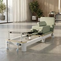 Reformer Pilates en aluminium anodisé pliable à domicile, Reformer Pilates en cuir véritable, lit de Pilates pliable, équipement de Pilates