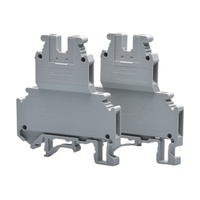 UTL 500V 32A double couche cuivre acier inoxydable pince à vis connecteur de fil din borniers montés sur rail remplacer UKK3