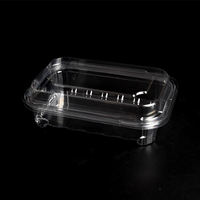 Boîte à gâteau à salade en plastique jetable PET transparente de qualité alimentaire pour emballage blister à clapet avec gaufrage