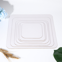 Plateau à gâteau rond double face personnalisé avec logo OEM, en carton blanc enduit, qualité alimentaire, vente en gros, base de tambour à gâteau pour boulangerie