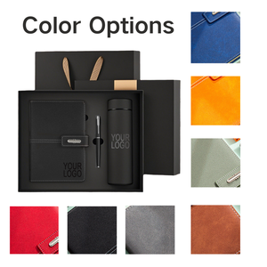 Set de Regalo Corporativo Premium: Diario de Cuero Personalizado al por Mayor y Vaso de Acero Inoxidable - Product Image 3