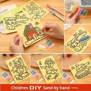 Set de Pintura de <span class=keywords><strong>Arena</strong></span> para Niños, Manualidades Educativas, Graffiti, Jardín de Infancia, <span class=keywords><strong>Arena</strong></span> de Colores Creativa, Plástico ABS, Modelo de 30x20x10cm - Product Image 2