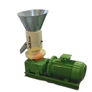 Máquina de pellets de aserrín de roble de pino duro de troquel plano funcional Casero/para el hogar máquina de pellets de paja/máquina de pellets de madera