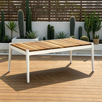 Conjunto de sofás trenzados de aleación de aluminio para exteriores, conjunto de muebles de jardín y villa con cuerda, mesas y sillas