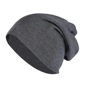 Unisex Double Layer Warm Winter Ski Hat Beanie Customized Solid Color Plain Beanie Warm Cap Hat