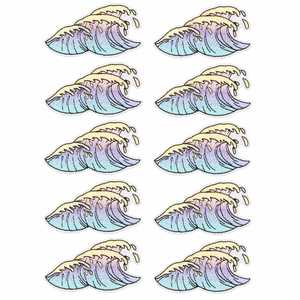 Patch brodé thermocollant à motifs ondulés variés pour la décoration de vêtements, chapeaux et sacs - Product Image 5