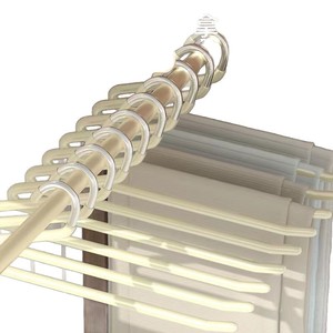 Percha para pantalones en forma de Z, clips antideslizantes de acero inoxidable, organizador de ropa para guardar pantalones en el armario - Product Image 1