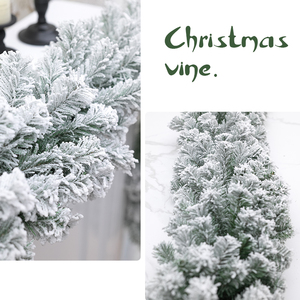 Christmas <b>Tree</b> Flocking Rattan 2.7 Meters Snowflake Wreath European Style Mall Hotel Window Scene Decoration - Product Image 3