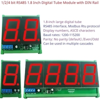Module d'affichage numérique LCD LED ZYSY DM18A01 B02 C04 1,8 pouces RS485 Modbus RTU pour PLC HMI Capteur de température et d'humidité