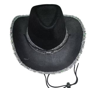 Sombrero de vaquero con lentejuelas al por mayor, sombrero de vaquera estilo western, accesorio de disfraz occidental, diseño elegante para fiestas, cosplay, disfraces y despedidas de soltera - Product Image 3