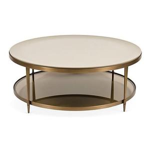 Originalité En Métal Cadre Table de Table En Marbre Ronde En Laiton Or Table Basse - Product Image 4