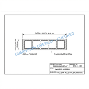 Boîtier rigide en PP à 5 compartiments avec fermeture à pression - Rangement compact et portable pour la distribution en essais cliniques - Product Image 5