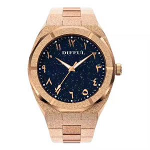 DIFFUL marchio completo in acciaio inox quadrante stile giapponese movimento stella <span class=keywords><strong>polvere</strong></span> arabica smerigliato orologio da uomo - Product Image 3