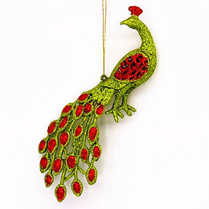 Navidad decoración de Navidad de plástico Pavo Real aves adorno de árbol de Navidad Decoración - Product Image 1