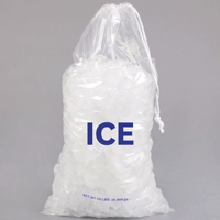 Sacs Réfrigérants pour Glaçons en Plastique Biodégradable Personnalisables à Bas Prix, Réutilisables avec Cordon de Serrage